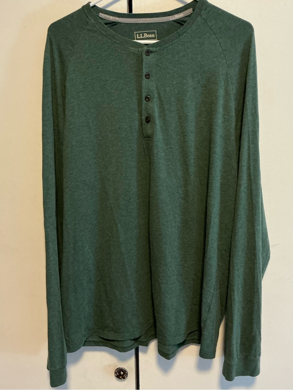 L.L. Bean Dark Green Long-Sleeve Henley